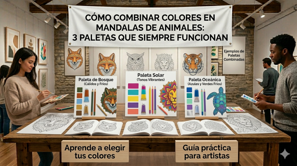 como combinar colores en mandalas